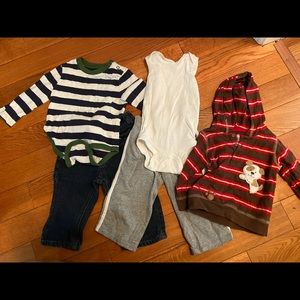 12M boys outfits and 2pair of 18m pants